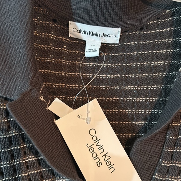 NWT Calvin Klein Jeans 100% cotton loose knit Top size Large - Picture 2 of 10